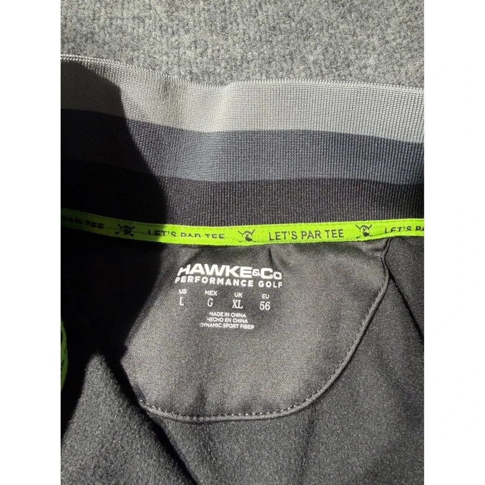 Hawke & Co Performance Golf Mens Large Black Quarter Zip Pullover Fleece HSW3189